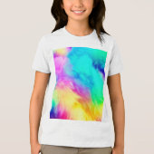 Vivid Rainbow Fluffy Fur Texture-75201 トライブレンドＴシャツ (正面)