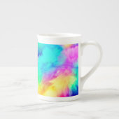 Vivid Rainbow Fluffy Fur Texture-75201 ボーンチャイナマグカップ (右)