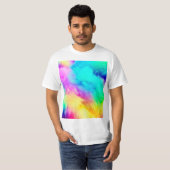 Vivid Rainbow Fluffy Fur Texture-75201 Tシャツ (正面フル)