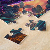 Vivid Rainbow Owl Art Puzzle ジグソーパズル (側面)