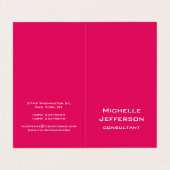 Vivid Raspberry Pinkish Red Modern Stylish Trendy 名刺 (外部フラット)