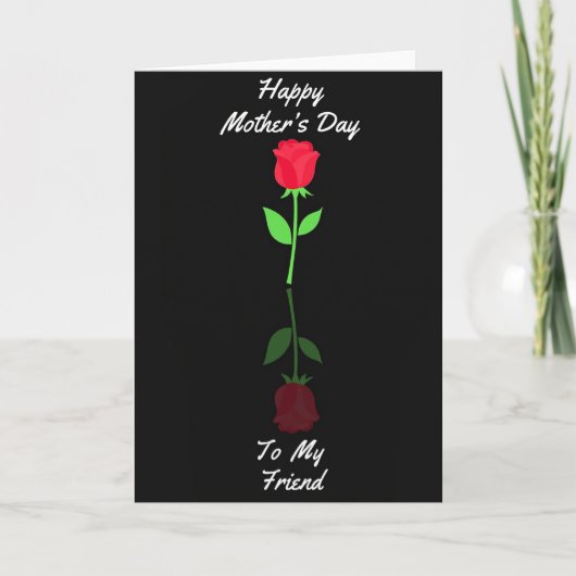 Vivid Red Mothers Day Floral Card カード (正面)