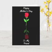 Vivid Red Mothers Day Floral Card カード (黄色い花)