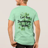 Vivid Skull with Green Hat Illustration トライブレンドＴシャツ (裏面)