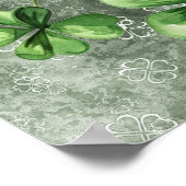 Vivid Skull with Green Hat Illustration ポスター (角)