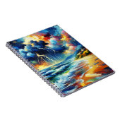 Vivid Stormy Beach Painting Notebook ノートブック (右側)