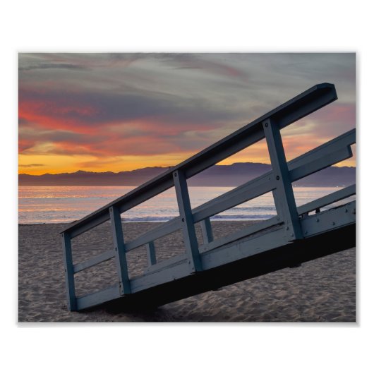 Vivid Sunset Color -  Marina Del Rey, CA フォトプリント (正面)