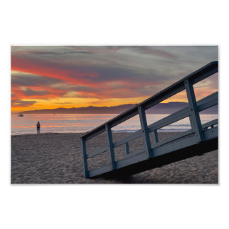Vivid Sunset Color -  Marina Del Rey, CA フォトプリント