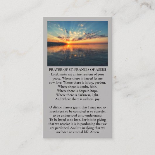 Vivid Sunset Purple Oange Yellow Blue Sympathy  名刺 (正面)