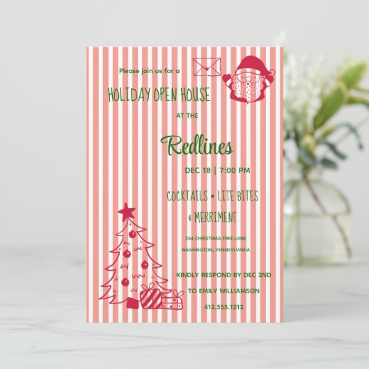 Vivid Tangerine stripped Holiday Open House  招待状 (スタンド正面)