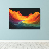 Vivid Topography | 超現実的風景 (24" x 16") キャンバスプリント (インサイチュ (ウッドフロア))