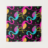 Vivid tropical, exotic hawaiian seamless pattern w タペストリー (正面(横))