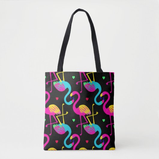 Vivid tropical, exotic hawaiian seamless pattern w トートバッグ (正面)