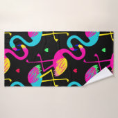 Vivid tropical, exotic hawaiian seamless pattern w バスタオル (バスタオル)