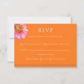 Vivid Vows Bold Color Wedding RSVP Card (正面)