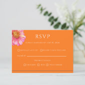 Vivid Vows Bold Color Wedding RSVP Card (スタンド正面)