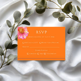 Vivid Vows Bold Color Wedding RSVP Card