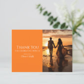 Vivid Vows Modern Photo Wedding Thank You Card サンキューカード (スタンド正面)