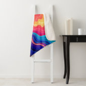 Vivid Waves: Abstract Neon Energy Flow Art シェルパブランケット (インサイチュ)