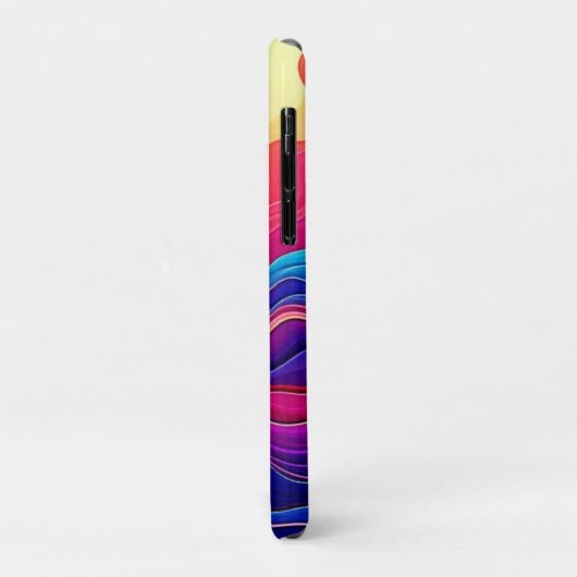 Vivid Waves: Abstract Neon Energy Flow Art Case-Mate iPhoneケース (裏面/左)