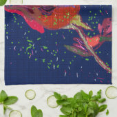 Vividly Colored Flower Kitchen Towel キッチンタオル (折り畳み)