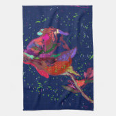 Vividly Colored Flower Kitchen Towel キッチンタオル (縦)