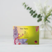 VIVIEN MONOGRAMジェムイエローホワイトレッドブルゴーニュ 名刺 (スタンド正面)