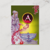 VIVIEN MONOGRAMジェムイエローホワイトレッドブルゴーニュ 名刺 (裏面)