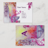 VIVIEN MONOGRAM紫ピンク白 名刺 (正面/裏面)