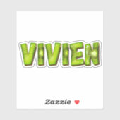 Vivien Name Kiwi Design Aufkleber Sticker シール (シート)