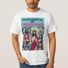 Viviendo Como Dios: Cristo y Su Fiesta de Cerveza Tシャツ