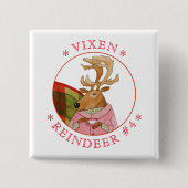 VIXENトナカイ角ピンボタン 缶バッジ (正面)