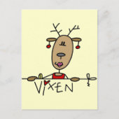 VixenトナカイTシャツとギフト ポストカード (正面)
