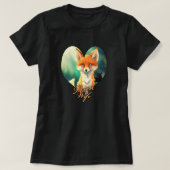 Vixen妻の可愛いキツネとスタグシルエット Tシャツ (デザイン正面)