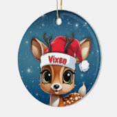 Vixen Baby Deer, Fawn, Doe, Reindeer 🦌🎄 セラミックオーナメント (左)
