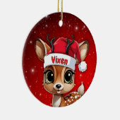 Vixen Baby Deer, Fawn, Doe, Reindeer🦌 🎄 セラミックオーナメント (右)