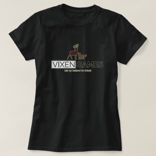 Vixen Games stagと私の夫頼のvixen Tシャツ (デザイン正面)