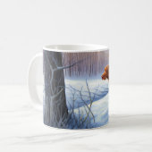 Vizla 雪が降るクリスマス コーヒーマグカップ (正面左)