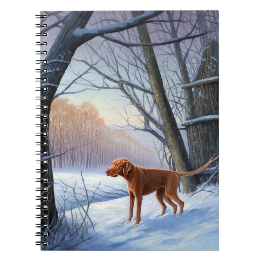 Vizla 雪が降るクリスマス ノートブック (正面)