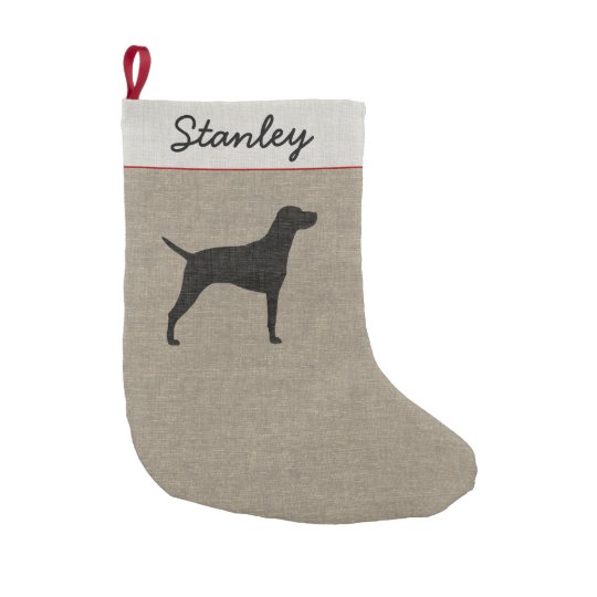 Vizsla犬のシルエットのパーソナライズな休日のクリスマス スモールクリスマスストッキング Zazzle Co Jp