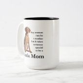 Vizslaのお母さんのマグ ツートーンマグカップ (正面左)