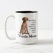 Vizslaのお母さんのマグ ツートーンマグカップ (左)