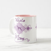 Vizslaのお母さん ツートーンマグカップ (正面左)