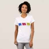 Vizslaのカラフルなシルエット Tシャツ (正面フル)