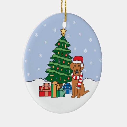 Vizslaのクリスマスのオーナメント セラミックオーナメント (右)