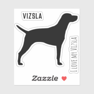 Vizslaのシルエットのビニールのステッカー シール