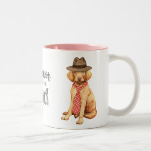 Vizslaのパパ ツートーンマグカップ