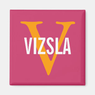 Vizslaの品種モノグラムのデザイン マグネット