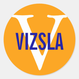 Vizslaの品種モノグラムのデザイン ラウンドシール