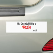 Vizslaの孫 バンパーステッカー (車上)